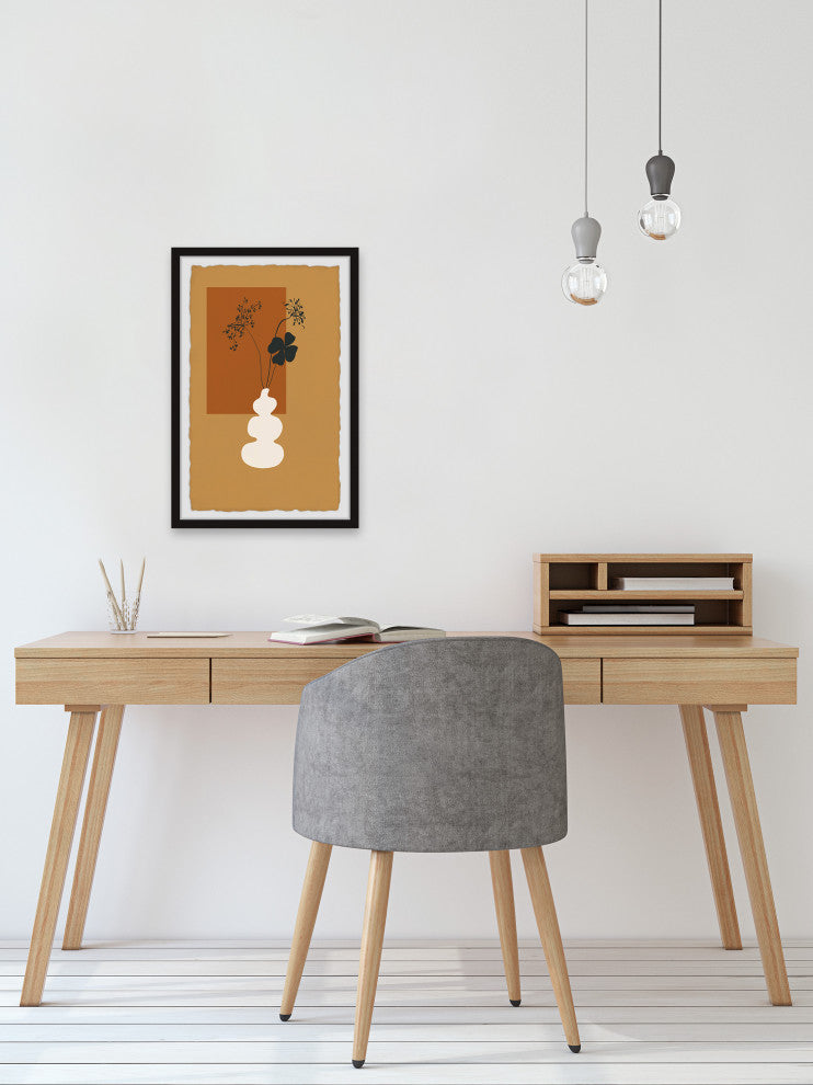 "Triple Layered Vase" Framed Painting Print, 12x18