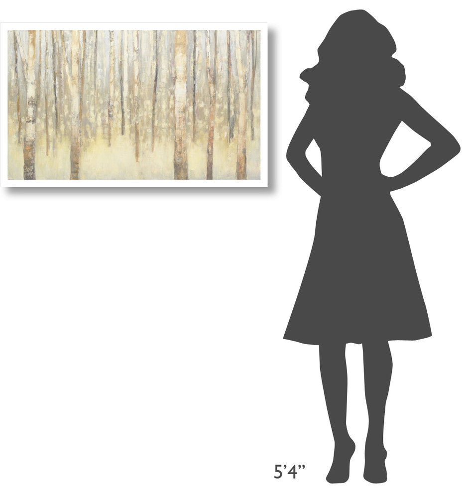 "Birches in Winter" Digital Paper Print by Julia Purinton, 38"x23"