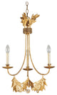 3-Light Distressed Gold 20"D Sweet Olive Chandelier