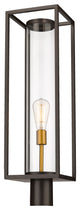 Zlite 584PHBR-DBZ-OBS 1-Light Outdoor Post Mount Fixture, Clear