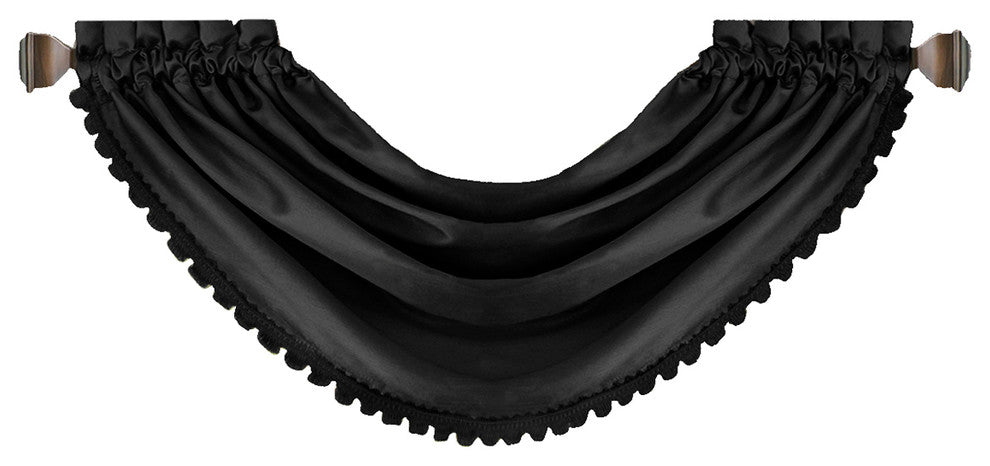 All Seasons Blackout Window Curtain, Black, 52 in. X 36 in.