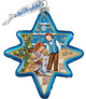 Hand Painted Nutcracker North Star Glass Scenic Ornament