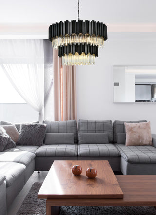 Home Living 32" Chandelier, Black