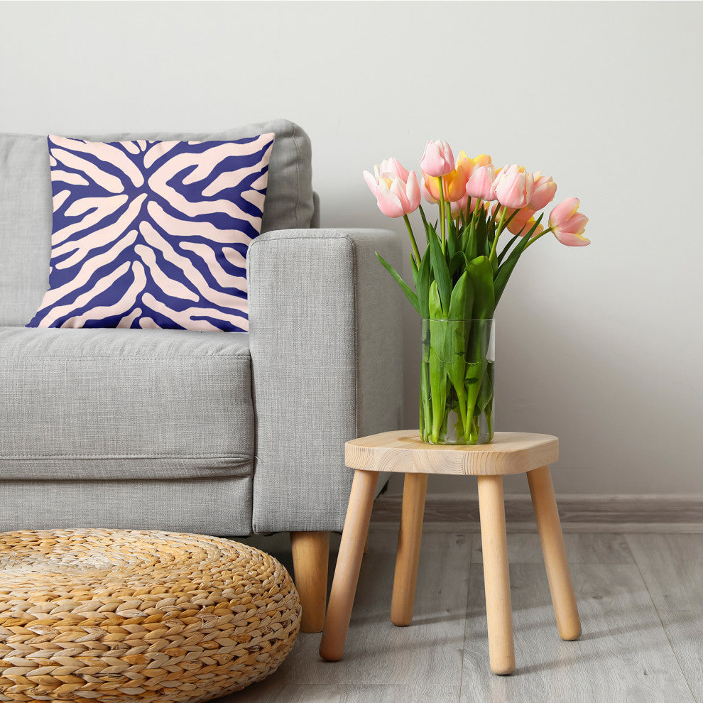 Animal Stripe Decorative Throw Pillow, Purple, 18"x18"