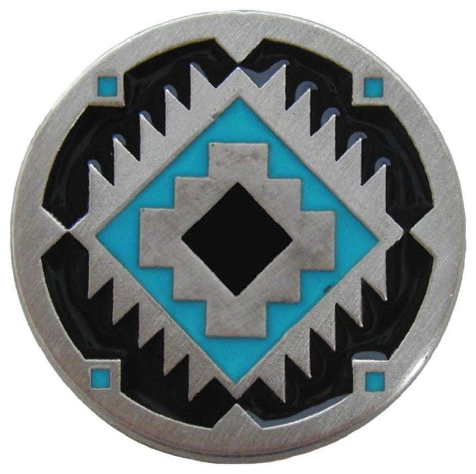 Southwest Treasure Knobs, Pewter With Turquoise-Black