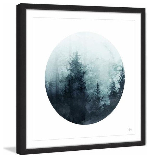 "Shadowy Woods" Framed Painting Print, 12"x12"