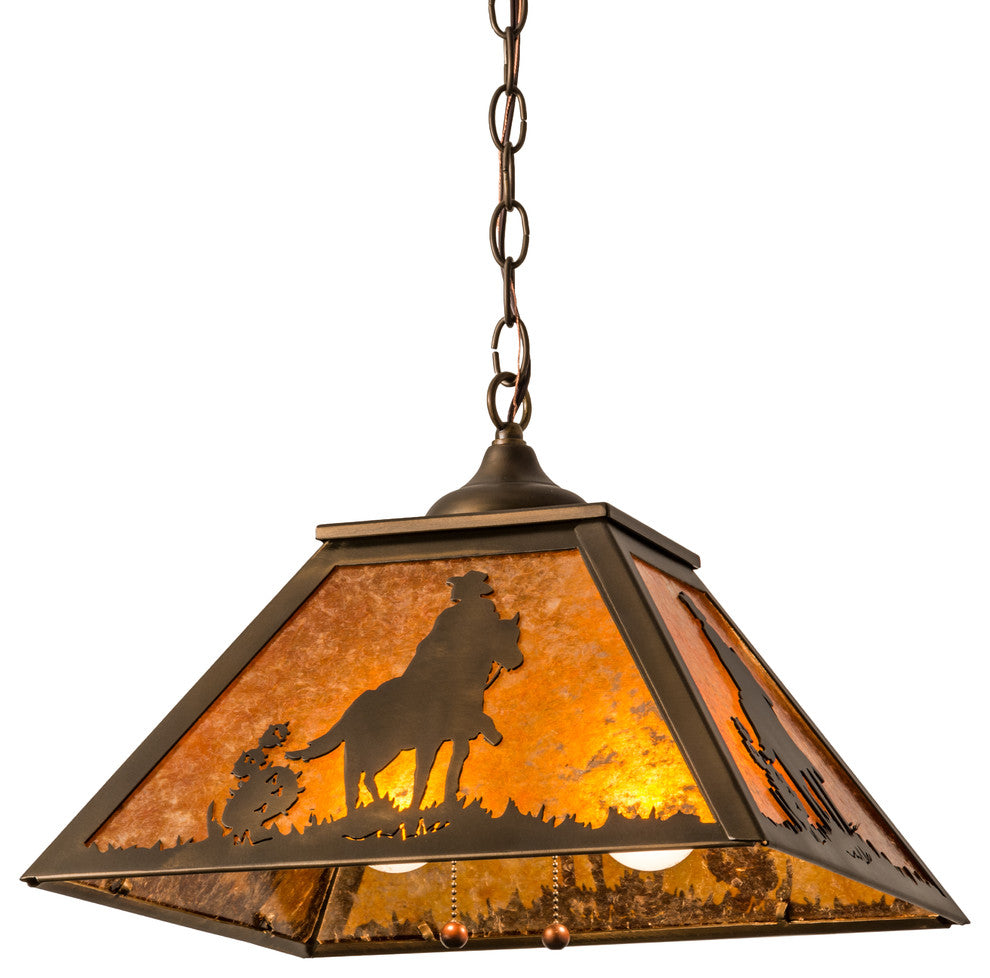 16Sq Cowboy Pendant