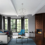 Aria 6 Light Brushed Nickel Globe Pendant Chandelier