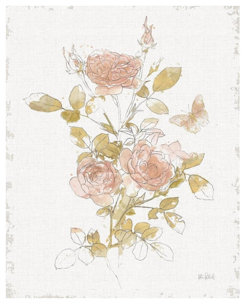 "Watery Blooms II" Digital Paper Print by Katie Pertiet, 30"x37"