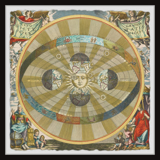 "Zodiac Sphere" Framed Painting Print, 24x24