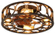 20 in. W x 6 in. H Iron Ceiling Fan in Black with LED Lights