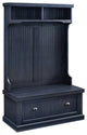 Crosley Furniture Seaside Wood 4 Hook Hall Tree in Distressed Navy