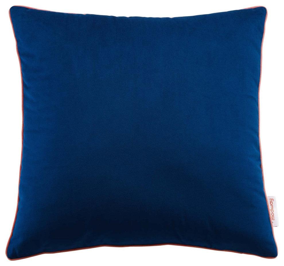 Accentuate 18" Performance Velvet Throw Pillow EEI-4698-NAV-BLO