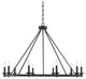 10-Light Chandelier, Matte Black