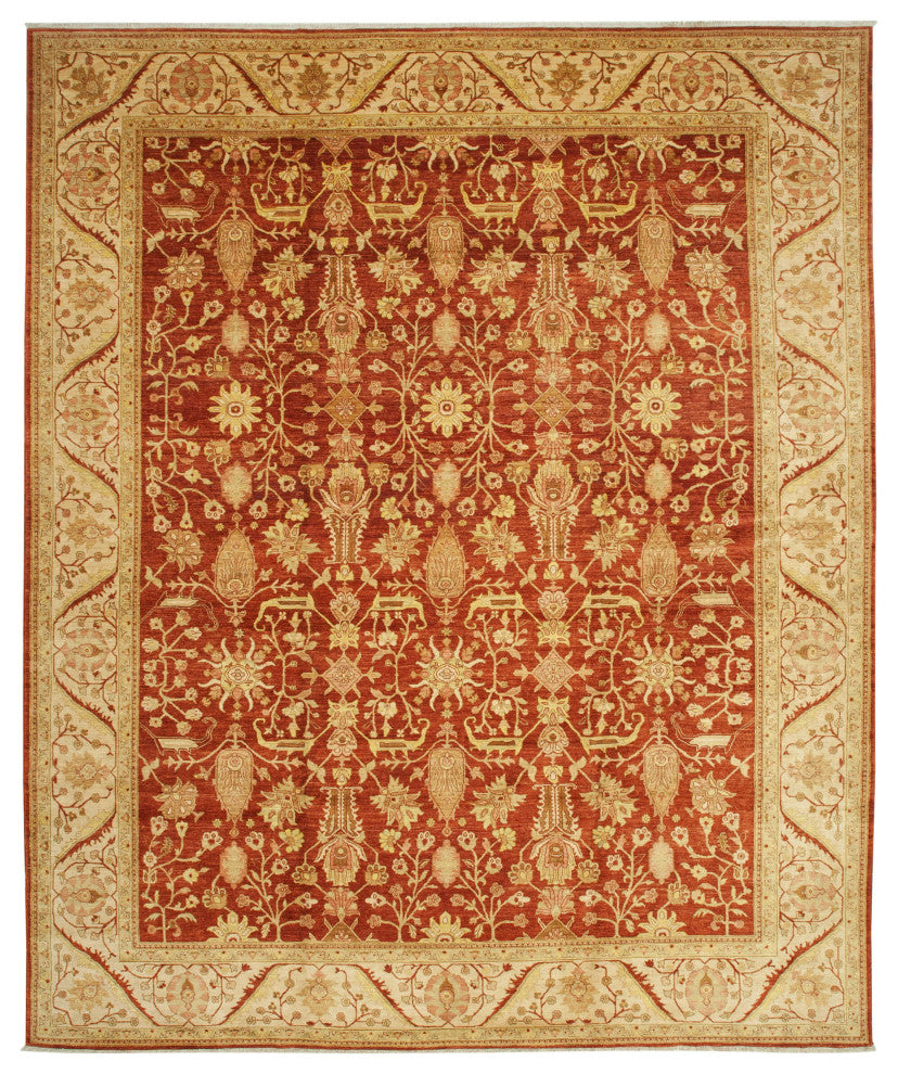 Rug N Carpet - Handmade Oriental 12' 0" x 14' 7" Oversize Oushak Area Rug