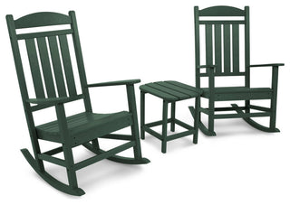 Polywood Presidential Rocker 3-Piece Set, Green