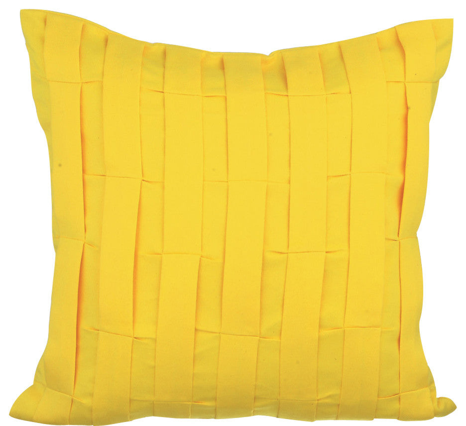 Yellow Decorative Pillow Covers 24"x24" Suede Fabric, Yellow Love Tune