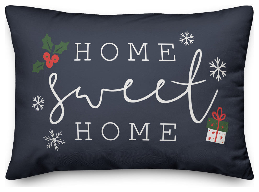 Navy Home Sweet Home 20x14 Spun Poly Pillow