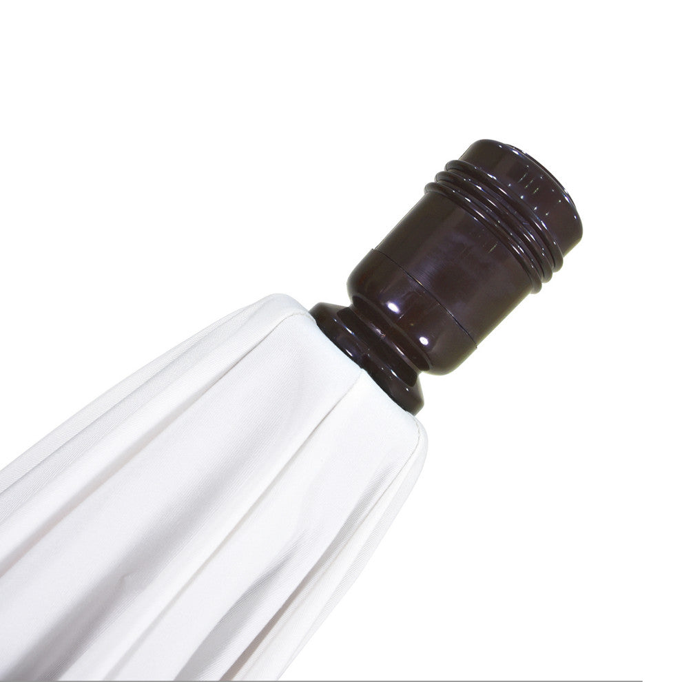 11' Bronze Auto-Tilt Crank Lift Aluminum Umbrella, Sunbrella, Granite
