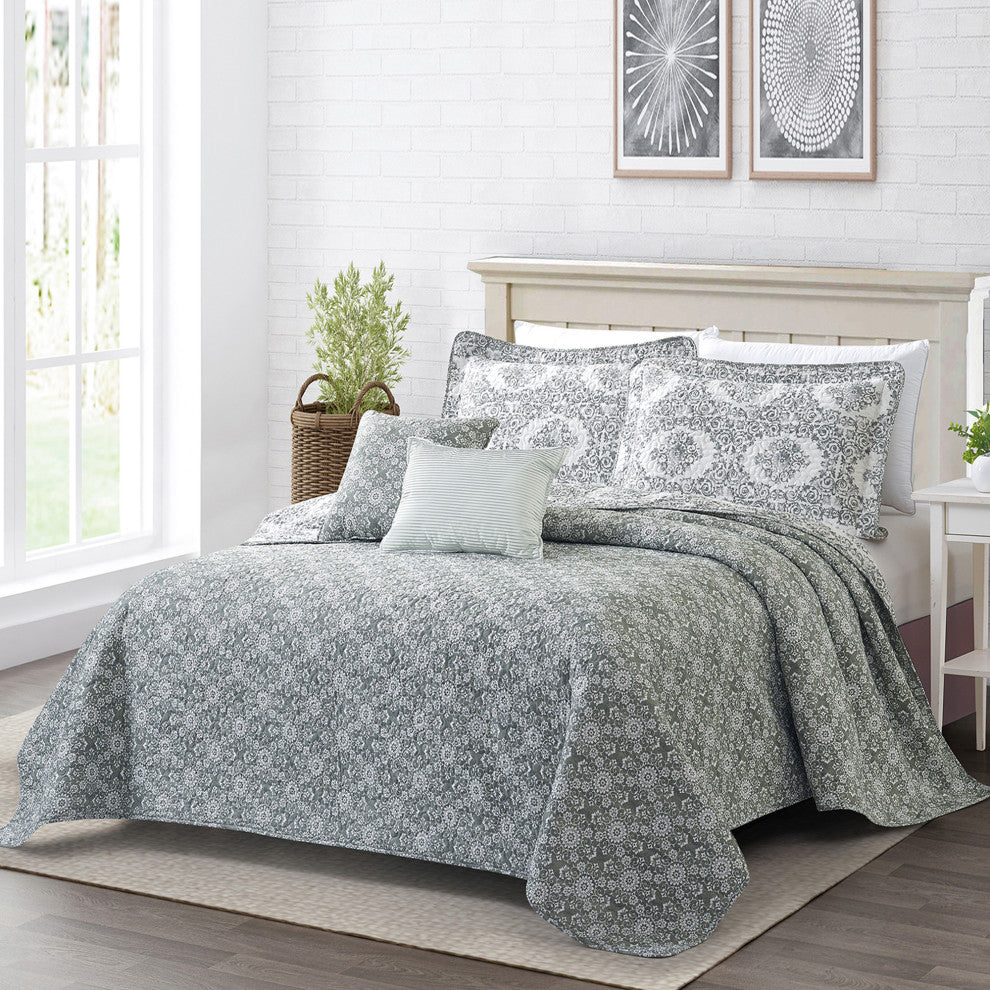 5 Piece Legacy Bedspread, Legacy, 122"x106"
