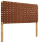 Sparta Weave Vegan Leather Queen Headboard, Natural Brown