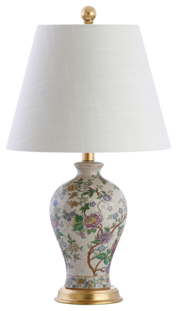 Grace 24" Floral Table Lamp, Multi-Colored