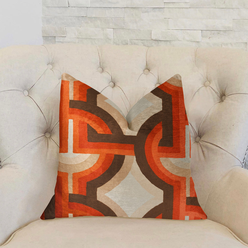 Delightful Chain Multicolor Luxury Throw Pillow, 26"x26"