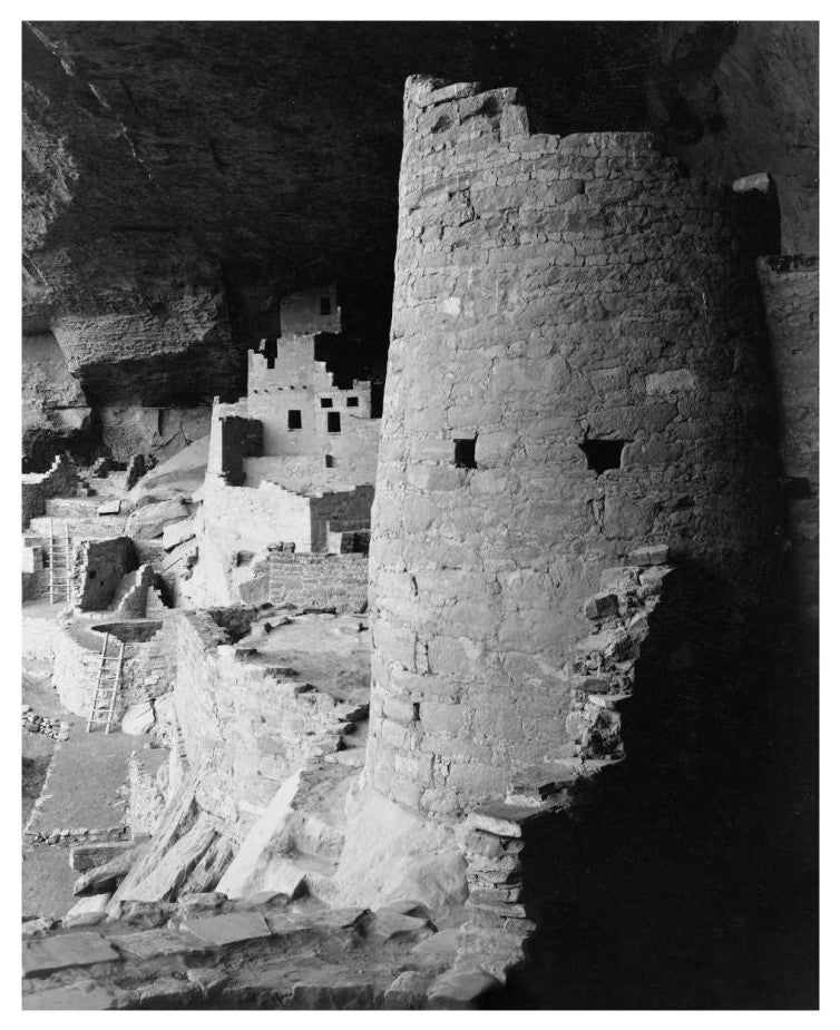 "Cliff Palace, Mesa Verde National Park, Colorado, 1941" Paper Art, 15"x18"
