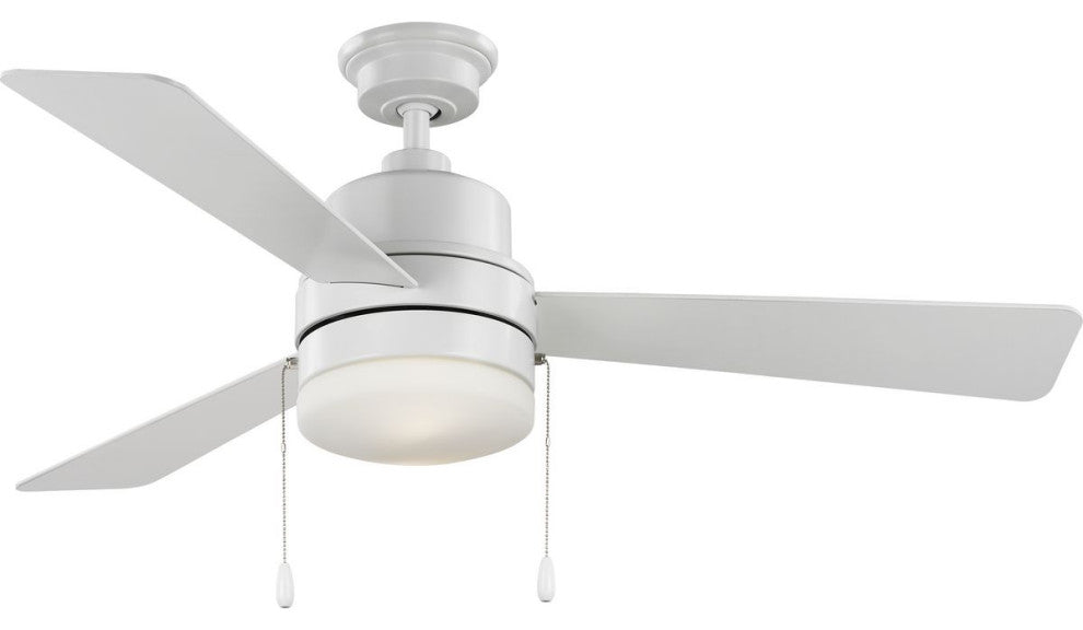 Trevina V 52" 3-Blade Indoor Satin White Ceiling Fan With Light Kit