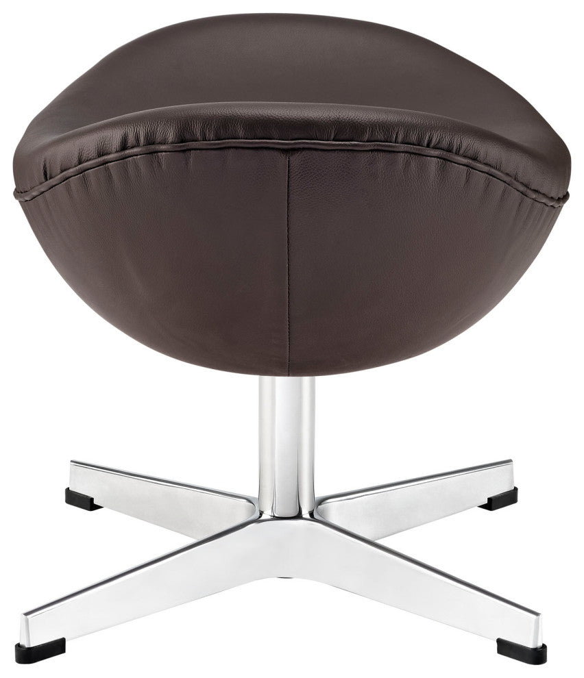 Modern Brown Glove Leather Ottoman