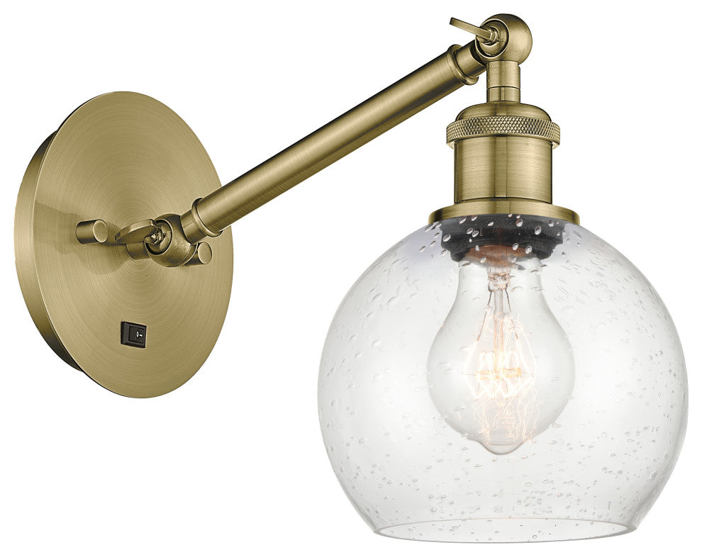 Innovations 317-1W-AB-G124-6-LED 1-Light Sconce, Antique Brass