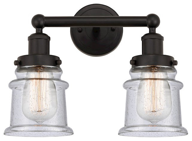 Innovations 616-2W-OB-G184S Canton 2 Light Bath Vanity Light, Oil Rubbed Bronze