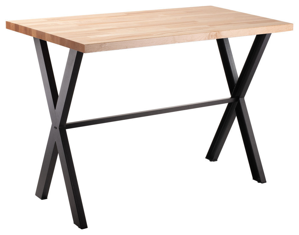 NPS Collaborator Table, 30" x 72", Rectangle, 42" Height, Butcherblock top