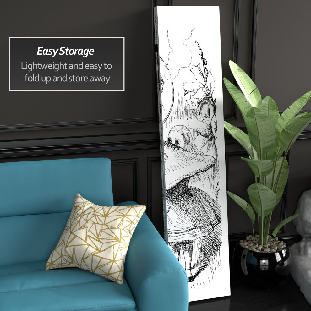 6' Tall Double Sided Alice in Wonderland Canvas Room Divider