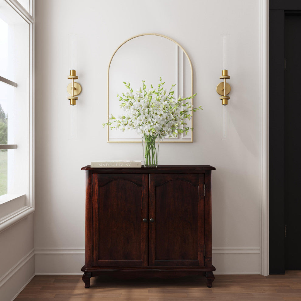 Leyden European Accent Cabinet, Dark Brown