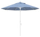 9' White Collar Tilt Lift Fiberglass Rib Aluminum Umbrella, Air Blue