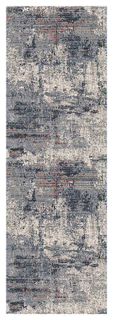 Vermont Allaine Runner, Gray, 2'7" x 8', Abstract