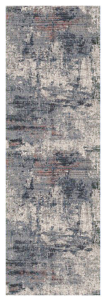 Vermont Allaine Runner, Gray, 2'7" x 8', Abstract