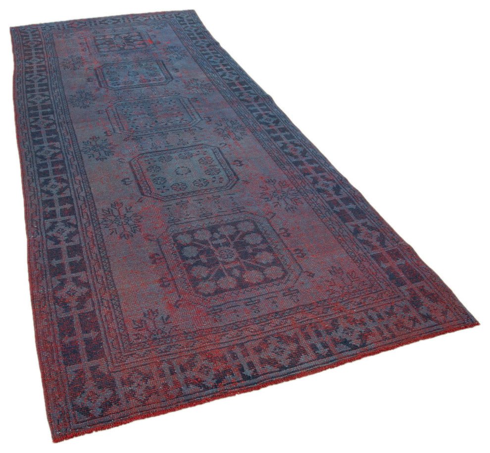 Rug N Carpet - Handwoven Turkish 4' 6" x 11' 2" Contemporary Runner Rug