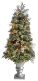 T3324 4 English Pine Artificial Christmas Tree With 100 Warm White LED Lights