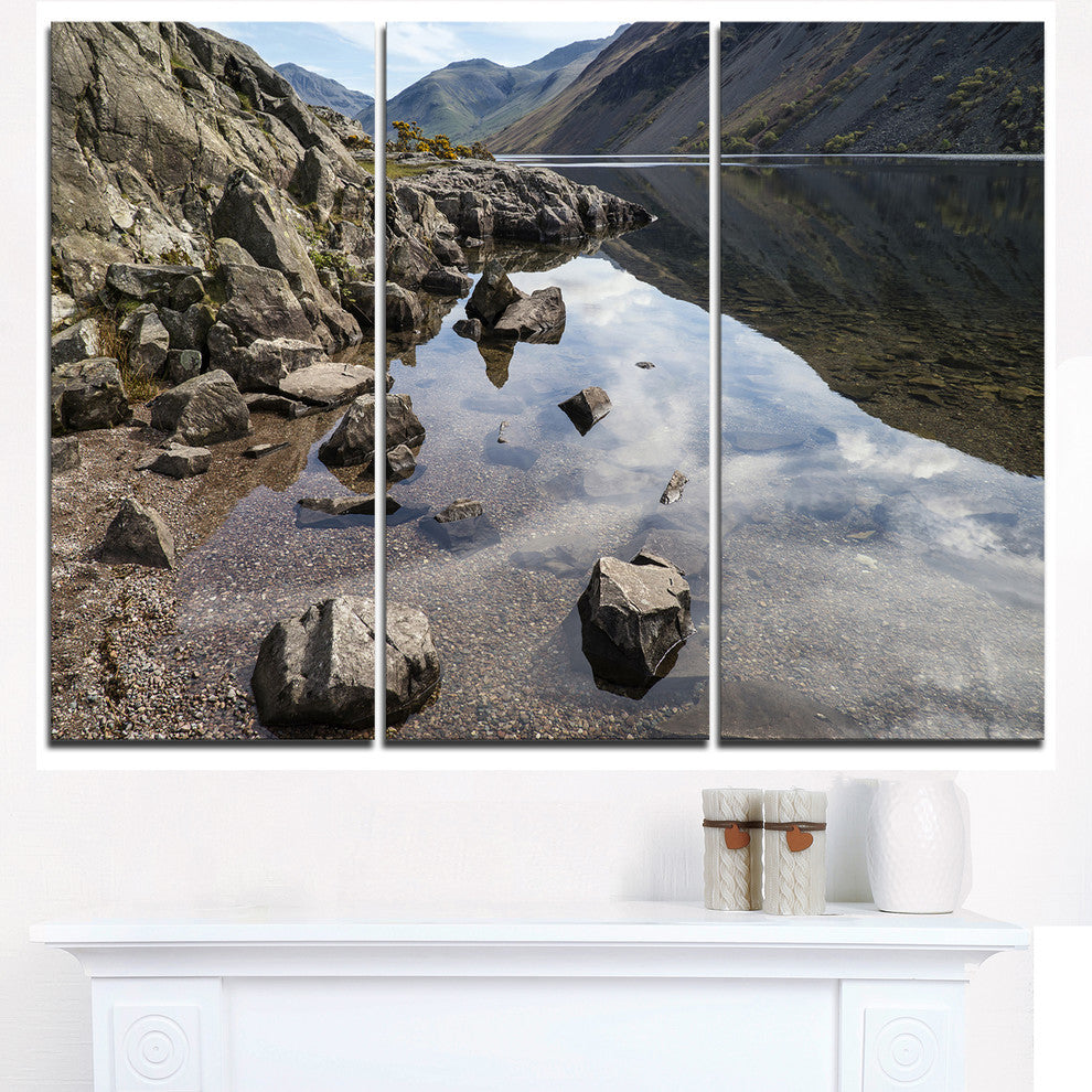 "Stunning Wast Water Reflection" Metal Wall Art, 3 Panels, 36"x28"