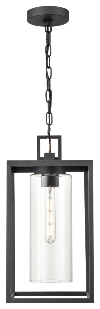 1 Light 9 in. Textured Black Outdoor