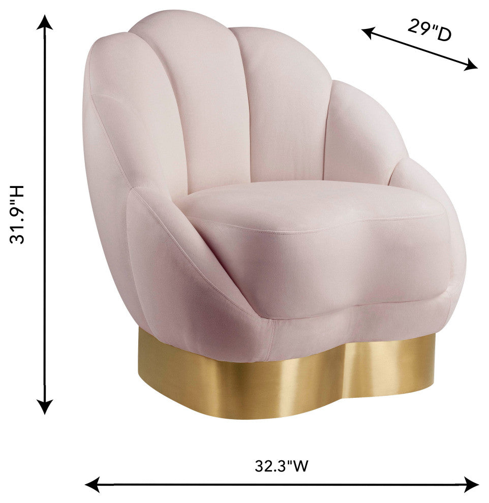 TOV Furniture Bloom Blush Velvet Chair