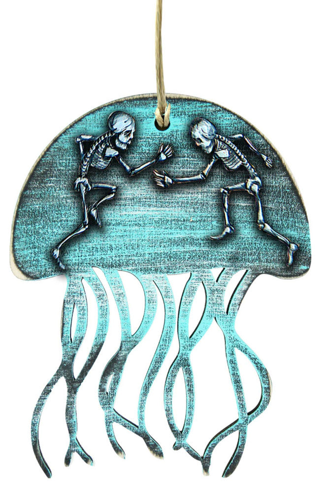 Dancing Skeletons Jellyfish  Ornaments, Set of 3, Ornament