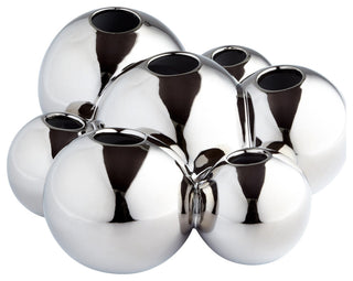 Bubbles Vase, Chrome