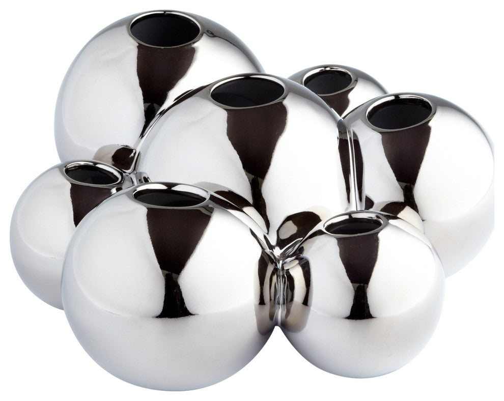 Bubbles Vase, Chrome