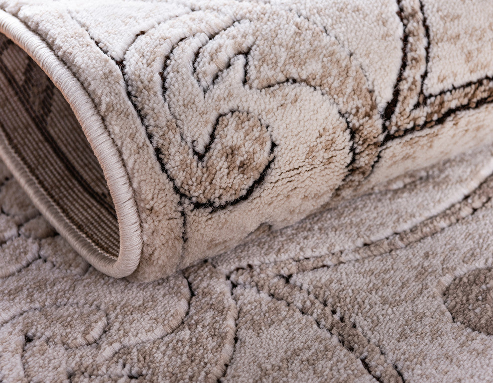 Unique Loom Dark Beige Washington Rushmore 2' 0 x 6' 0 Runner Rug