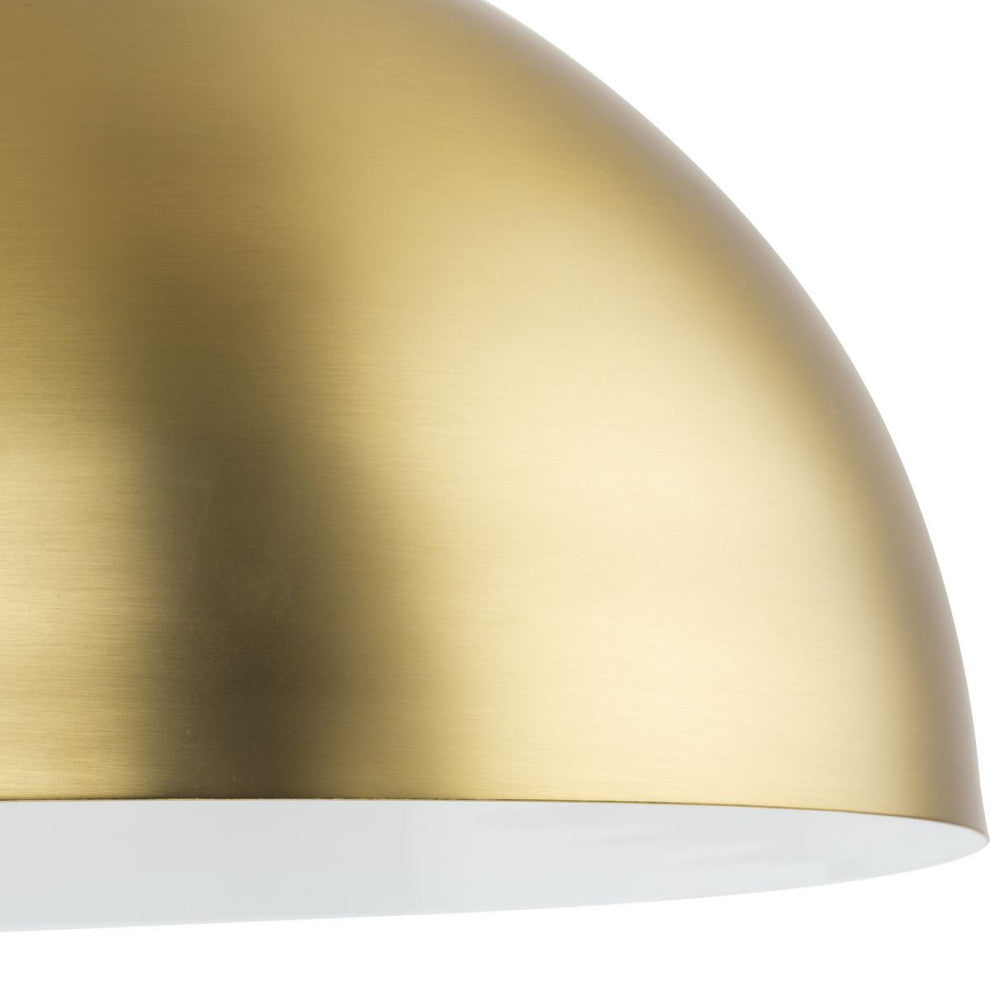 Perimeter Collection One-Light Brushed Gold Modern Pendant With metal Shade
