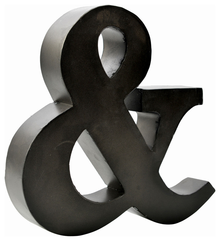 Metal Letter on 12" High, Raw Metal Finish