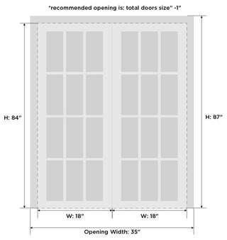 Sliding Closet Bypass Doors 36x84"